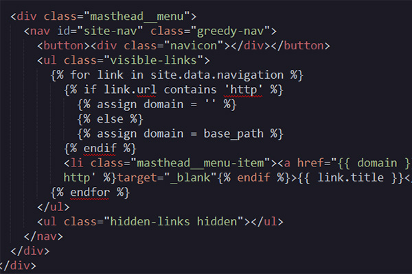 markup in html example